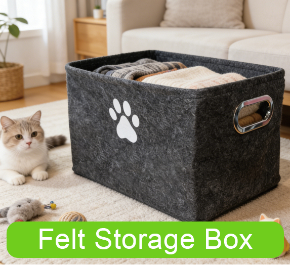 Felt storage box
